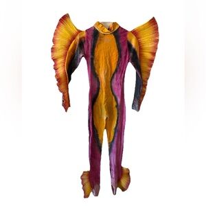 Avant Garde Burning Man Festival Bodysuit Wing Costume Rave Circus Size Small